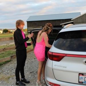 Neon pink dress